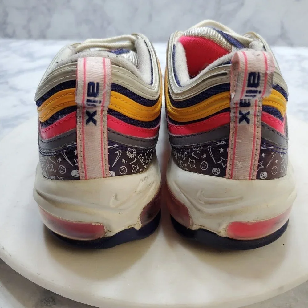 NIKE‎ Air Max 97 GS Sneakers 7Y Orange Pink Purple CI9929-500 School Sporty 2018